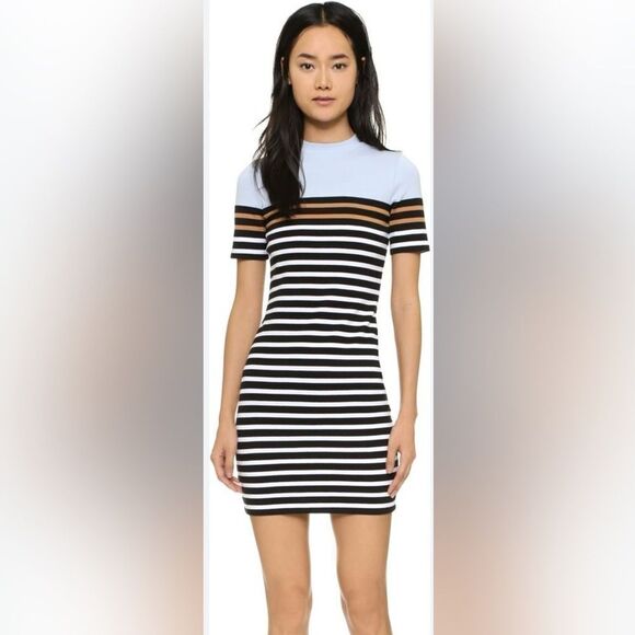 T by Alexander Wang Striped Knit Dress - Picture 1 of 12